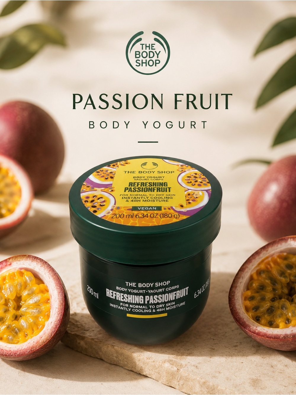 THE BODY SHOP LIMITED EDITION PASSIONFRUIT BODY YOGURT 6.34 OZ